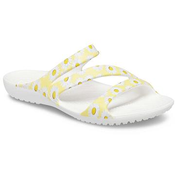 Crocs Kadee II Graphic Sandaler Dam Vita Gula | Sverige 0495QMAZ
